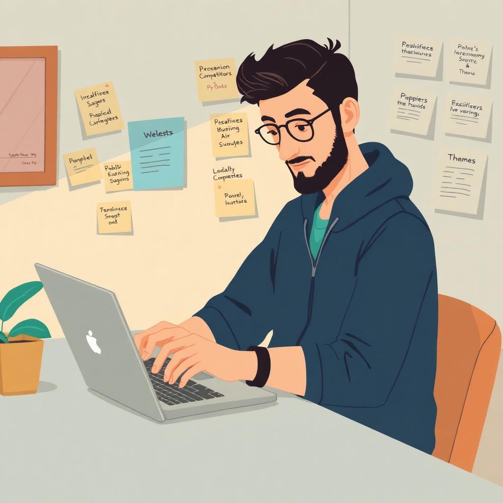 Owner studying public information about local competitors